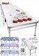 8-foot Flip Cup Beer Pong Table Set With Holes Tailgate Pool Game Portable Erase