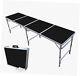 8 Foot Folding Pong Table Withpong Balls & Optional Cup Holes/led Lights Black