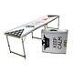 8 Foot Portable Beer Pong Tailgate Game Table With Led Lights & Cup Holes