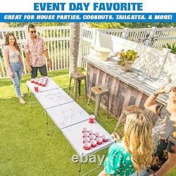 8 Foot Portable Beer Pong / Tailgate Tables Black, 8-Feet Custom Dry Erase