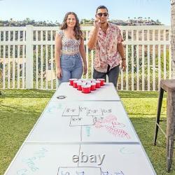 8 Foot Portable Beer Pong / Tailgate Tables Black, 8-Feet Custom Dry Erase