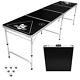 8 Foot Portable Beer Pong / Tailgate Tables Football, American Flag, Or Black
