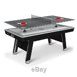 80 Air Powered Hover Hockey Table with Table Tennis Top and Scratch Resistant