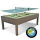 84 Outdoor Wicker Billiard Pool Table And Table Tennis Top With Accessories