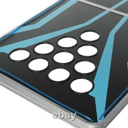 8Ft Professional Beer Pong Table Cup Holes LED Light Party Pong Splash Portable