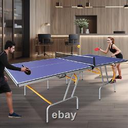 8ft Mid-Size Table Tennis Table Foldable & Portable Ping Pong Table