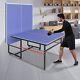 8ft Mid-size Table Tennis Table Foldable & Portable Ping Pong Table Set For I