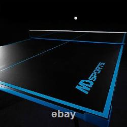9'X5' Official Table Tennis Set Ping Pong Game Fun Play Paddles Balls Steel Base