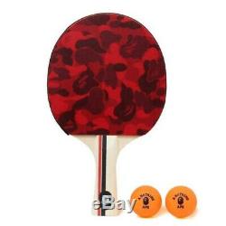 A BATHING APE Table Tennis Set Shakehand Racket Case Ballx2 Fast Ship Japan EMS