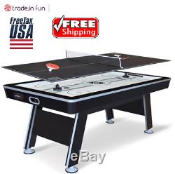Air Hockey Table Indoor Gametable Sports Activity Ping Pong Tennis Top Set 80