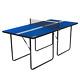 Allegro Midsize Compact Table Tennis Table With Ping Pong Net Set, 6x3 Ft, Blue