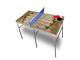 American Flag Deer Portable Tennis Ping Pong Folding Table Withaccessories