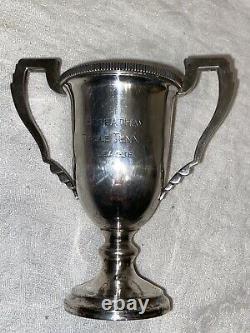 Antique 1937 English Table Tennis Trophy Sterling Silver Cup Streatham Ping Pong
