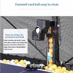 Automatic Ping Pong Machine Table Tennis Robot Recycle with Net &100pcs Balls