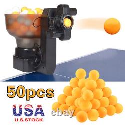 Automatic Ping Pong Table Tennis Robots Ball Machine for Training With 50Pcs Balls