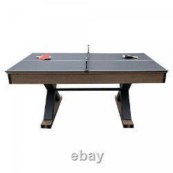 Beautiful Rustic 6' Air Hockey Table Table Tennis Top Mancave Room Fun Indoor US