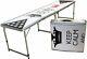 Beer Pong Table Foldable 8 Foot Pre-drilled Cup Holders, Led Lighting Keep Calm
