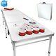 Beer Pong Table Set With Holes Tailgate 8-foot Flip Cup Pool Game Portable Erase