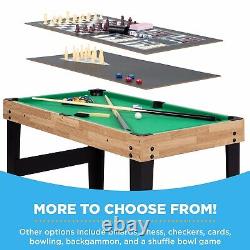 Best Choice Products 2x4ft 10-in-1 Combo Multi Game Table Set with Pool, Foosball