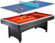 Billiard Pool And Table Tennis Multi Game Set 7 Ft. With Cues Paddles And Balls