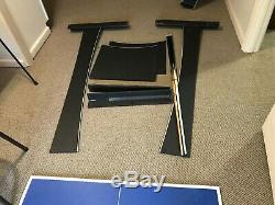 Billiard Table with Table Tennis Top Black