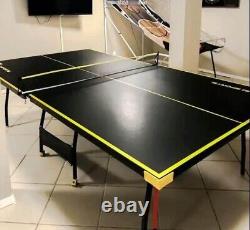 Black & Yellow Tennis Ping Pong Table Brand New