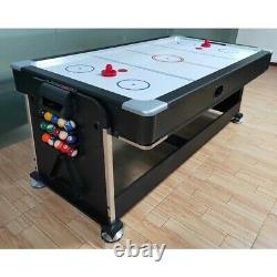 Black multi game Billard table with hockey, table tennis and dining table