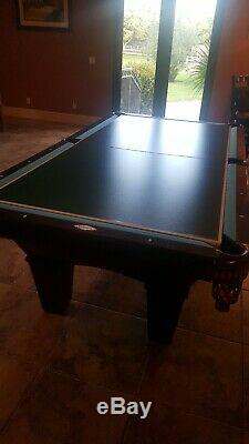 Brunswick Contender Series Slate 8 foot pool table with air hockey, ping pong top