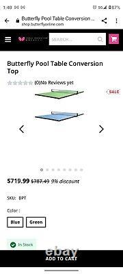 Butterfly Ping Pong Table Top for Pool TableExcellent Cond? HighQuality Fun
