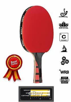Carbon Table Tennis Racket Professional Ping Pong Paddle Bat Tournament Sports