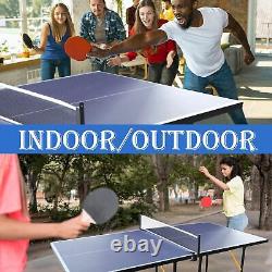 Compact Foldable Ping Pong Table Set 6ft Mid-Size for Indoor & Outdoor Games