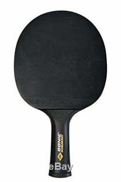 Donic-Schildkrt Table Tennis Bat Carbotec 7000, concave handle, Blister, black
