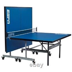 ESPN Official Size 2 Piece 15mm Indoor Quick Match Table Tennis Table, Blue