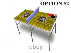 East Carolina University Portable Table Tennis Ping Pong Folding Table withAcss