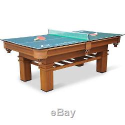 EastPoint Sports 87 Inch Billiard Pool Table Set With Table Tennis Top Green New