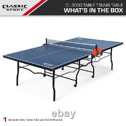 EastPoint Sports Classic Sport 15mm Table Tennis Table, Tournament Size 9