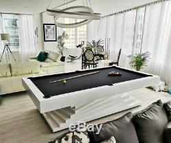 Exclusive Design 8´´ Minimalist Elegant Pool Table, Ping Pong And Dining Table