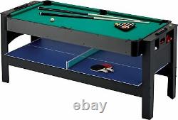 Fat Cat Original 3-in-1,6-Ft. Flip Game Table Air Hockey, Billiards, Table Tennis