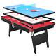 Fiziti 5.5 Ft 3-in-1 Table Tennis Table, Pool Table Set, Hockey Table, Blue