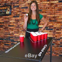 Flip Cup & Beer Pong Indoor Outdoor Party Drinking Table 8FT Pro Grade Series