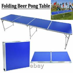 Foldable Aluminum Folding Beer Pong Table Portable Outdoor Indoor Game Party US