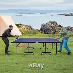 Foldable Competition-Ready Table Tennis Table Removable with Net Easy Storage