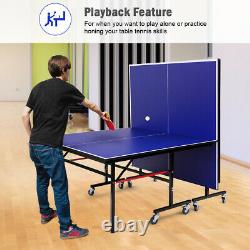 Foldable Competition-Ready Table Tennis Table Removable with Net Easy Storage