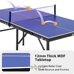 Foldable Ping Pong Table-60 x 30 Portable Table Tennis Table Small Size Navy