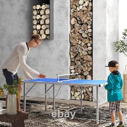 Foldable Ping Pong Table Set Mini Table Tennis Table with Net Paddles Balls