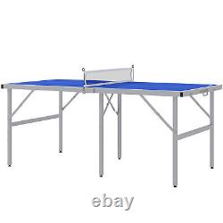 Foldable Ping Pong Table Set Mini Table Tennis Table with Net Paddles Balls