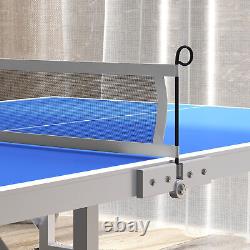 Foldable Ping Pong Table Set Mini Table Tennis Table with Net Paddles Balls