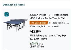 Foldable Ping Pong Table without Net Indoor Outdoor Table Ping Pong Foldable