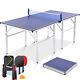 Foldable Portable Home Ping Pong Table With Net, 2 Rackets, 3 Table Tennis Balls