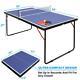 Foldable & Portable Table Tennis Ping Pong Table Set With Net And 2 Paddles